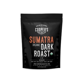 Organic Dark Roast Sumatra, Ground Coffee, Single Origin Grade 1 Premium Coffee - 2lb Bag