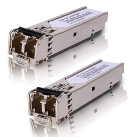 Pack of 2 1.25G 850nm Multimode SFP LC Transceiver Fibre Optic Module 550 Metres 1000Base-SX LC MMF for Cisco GLC-SX-MMD/SX-MM/SFP-GE-S,Fortinet,Ubiquiti UniFi UF-MM-1G,Mikrotik,Meraki MA-SFP-1GB-SX
