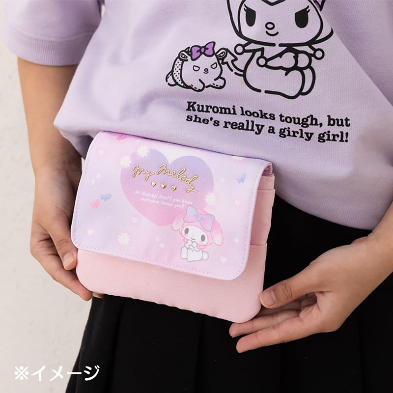 Sanrio 102199 Pocket Pouch with Shoulder Bag, Cinnamoroll, Personal Goods,