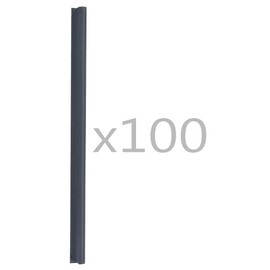 vidaXL 100 pcs Fence Strip Clips in Anthracite, Resistant PVC, Weather and UV Resistant, for PVC Fence Strip Mounting