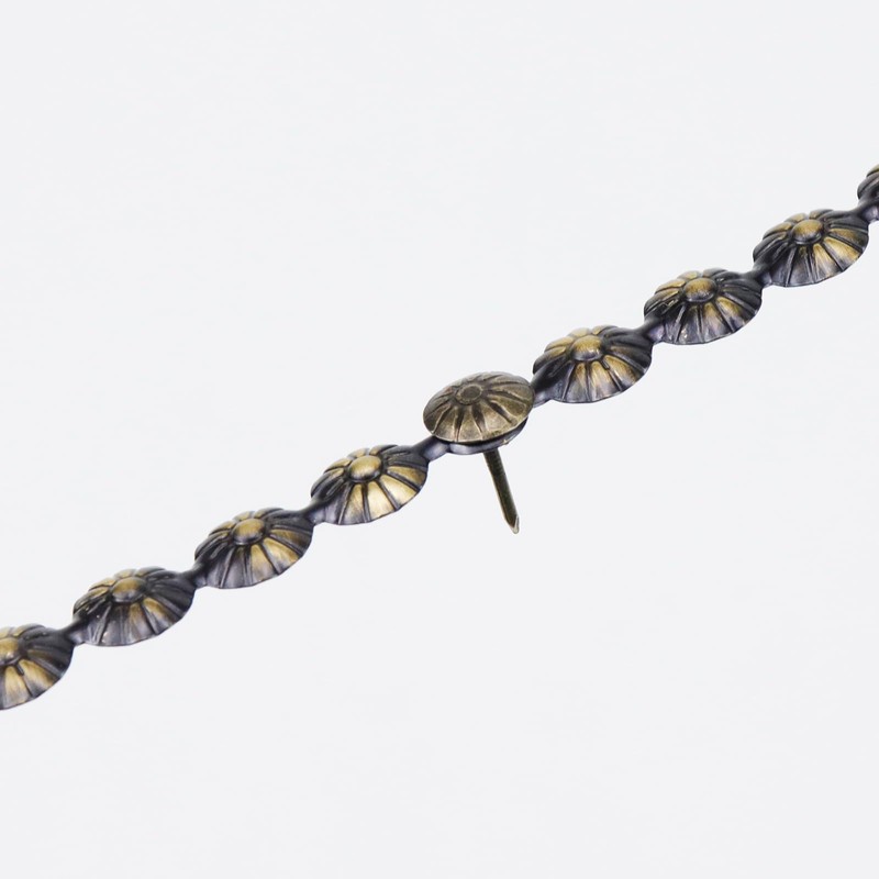Risbay Upholstery Tacks Strips,10 Meters Dia.11mm Decorative Nail Strips/Nailhead Trims,Upholstery