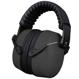 KIWOP Orejeras contra Ruido, Protector Auditivo NRR 30 dB Cancelación de Ruidos Profesional Earmuff para Protección del Oído en Campo de Disparo Temporada de Caza y Lugar Ruidoso.（Negro）