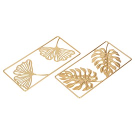 ZJchao Ginkgo Leaf Wall Decor Metal Exquisite Gold Bedroom Living Room Office