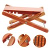 minkissy Bamboo Foot Stool with Height Stylish Manicure Footrest for