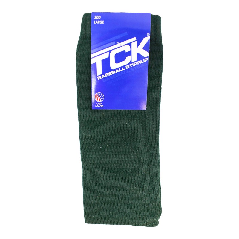 TCK 9 Inch Solid Baseball Stirrups (Dark Green, Large)