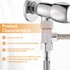 Breezliy Brass Angle Stop Add-A-Tee Valve, 3/8-Inch Compression Inlet X