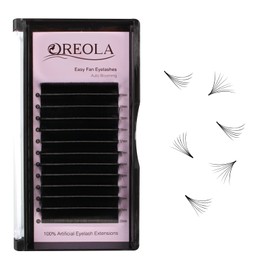 Oreola Easy Fan Volume Eyelash Extensions 15-20mm Self-Fanning D Curl Lashes 1 Second Auto Flaming Russian Volume Eyelash Extensions for Professional Use