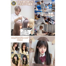 Emgrande Basic Line Wig, Supervised by Top Stylists, 6-Piece Set, Women's Wig, Long, Natural, Small Face Effect, Full Wig, (Sierra Brown DY36A)..