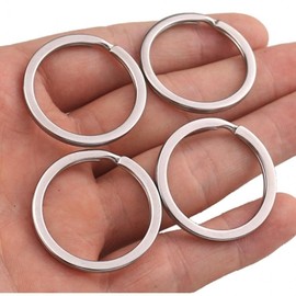10-Pack Stainless Steel Round Keychain Key Rings 2.0x28mm (20 pcs) BL09334 100ea