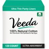 Veeda Natural Cotton Ultra Thin Panty Liners for Women -