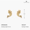 Tarinika Fish and Pearl Oxidized Classic Earrings(Gold-Plated Brass) - Indian