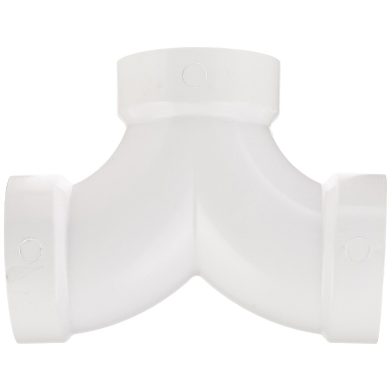 Spears P327 Series PVC DWV Pipe Fitting, 1/4 Bend, Tee,