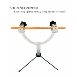 Copper Pipe Welding Tool, Welding Bracket for HVAC Repair,Copper Pipe Welding Bracket,One-Person Operation, Anti-Shake Design for Secure Welds, Adjustable Angles, Compact Portable Welding Kit