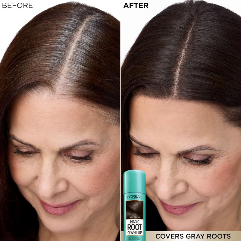 L'Oreal Paris Root Cover Up Temporary Gray Concealer Spray, Hair