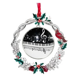 XUTAI A Piano Keys with Musical Notes Christmas Ornaments Christmas Tree Ornaments Chritstmas Wreath Glass Christmas Hanging Ornaments for Christmas Tree Festive Pendant Home Decoration