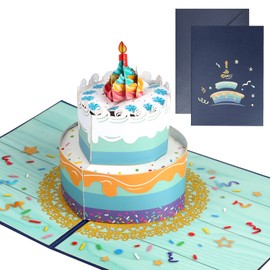 Tarjeta de Cumpleaños Original con Sobre, 3D Pop Up Tarjeta Cumpleaños Postal Cumpleaños Pop up Carta Felicitaciones como Creativo Regalo a Familias, Amigos y Niño, Mujeres, Madres,Niñas, Hombres