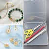 WYAN 4 Pcs Storage Boxes,Clear Plastic Beads Storage Containers Box,Rectangle