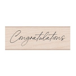 Hero Arts C6465 Wood Block Stamp, Cursive Congratulations