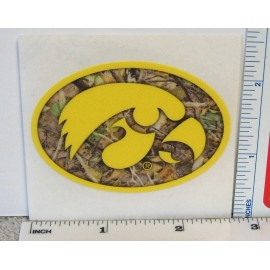 Unbranded Iowa Hawkeyes Camo Tigerhawk Decal (2-1/2" x 1-3/4")  NEW-All Weather Decal