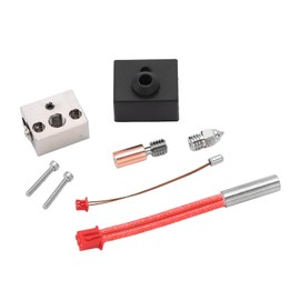 Heater Block Kit, Bimetal Extruder Hotend Kit 24V 40W 300℃ Throat Tube Heater 3D Printer Parts for Ender 3 S1, for Ender 3 S1 PRO, for CR10 Smart Pro, for Sermoon V1, for Sermoon V1 pro