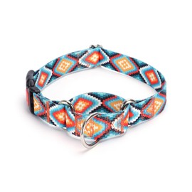 Moonpet Martingale Collar for Dogs Adjustable Soft Durable Dog Collar for Small Medium Large Boy and Male Dogs No Pull No Slip Safety Buckle Dog Collars-Rhombus/Small