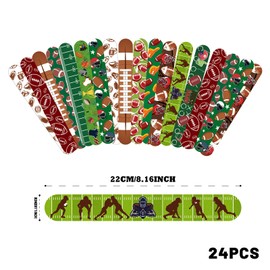 POPOYU Pack of 24 Slap Bracelets Set Children for Boys Girls Snap Bracelets Birthday School Party Accessories