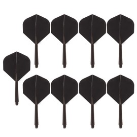 HERZONE Dart shafts and flights made of one piece darts accessories 2BA (black)