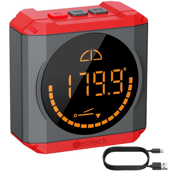 Neoteck Digital Angle Finder LED Rechargeable Level Box Protractor Bevel