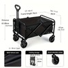 MOON LENCE Folding Collapsible Wagon Foldable Cart 350LBS Large Capacity