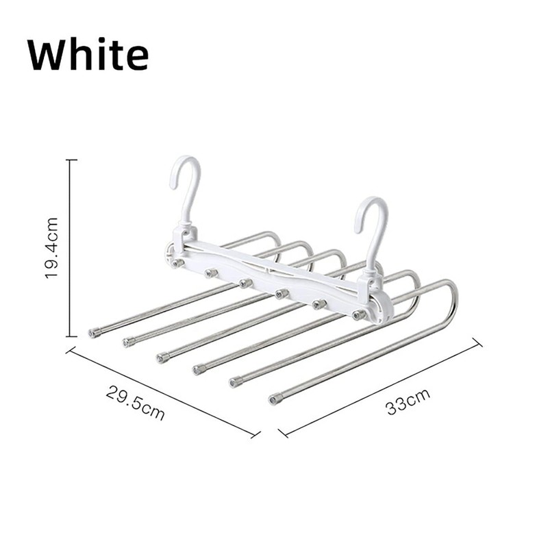 Tamatoshi 6 Trouser Hangers, Stainless Steel, Bottom, Slack Hanger, Slim,