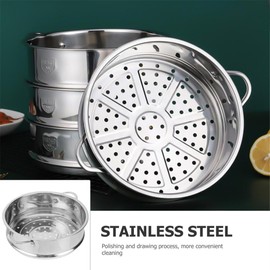 Kichvoe stainless steel steamer veggie steamer pot metal steamer insert steamer pot insert kitchen steamer dim sum steamer veggie steamer basket steamer basket for pot food cans dumpling
