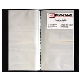 Exxo by HFP Business Card File with Document Wallets 210x120mm Black