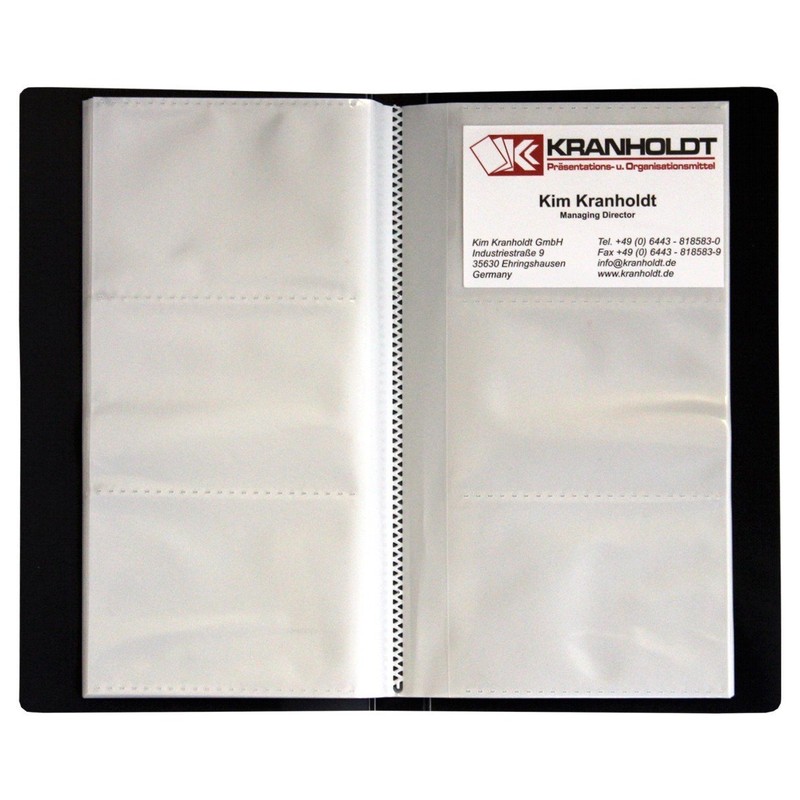 Exxo by HFP Business Card File with Document Wallets 210x120mm