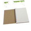 Operitacx 2pcs Spiral Bound Cowhide Sketch Book Plain Paper Notebook