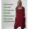 Stomeshle Japanese Aprons Plus Size Smock for Women with Pockets