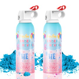2 Pack Blue Gender Reveal cannon,Gender Reveal Set Smoke Cannon - Baby reveal Biodegradable Party Supplies - For Memorable Baby Decorations & Ideas,240g*2 (Boy)