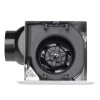 Homewerks Ceiling and Wall Mounted Bathroom Ventilation Fan w/Dimmable LED