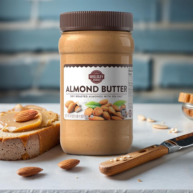 Wellsley Farms Almond Butter with Sea Salt, 27 oz –