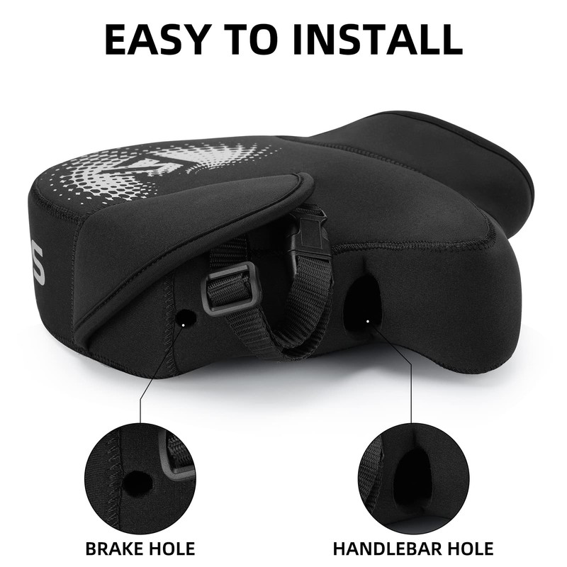 ROCKBROS Motorcycle Handlebar Muffs Cold Weather Windproof Handlebar Mitts Motorcycle