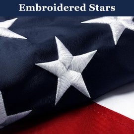 PreReeNoo 420D American Flags for Outside 3x5 Ft, American Flag 3x5 Outdoor Heavy Duty. US Flags with Embroidered Stars, Sewn Stripes and Brass Grommets. Tearproof and Durable USA Flag. Vivid Colors.