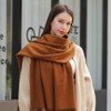 Masada Women's Winter Scarf, Warm and Soft Scarf, brown