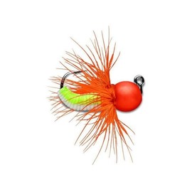 VMC Tungsten Fly Jig 1/32 oz Orange Chartreuse Glow