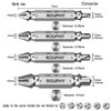 ROUPHY Damaged/Stripped Screw Extractor Set, Broken Bolt Remover, Made from