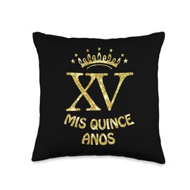 Mis Quince Anos XV Quinceañera Throw Pillow