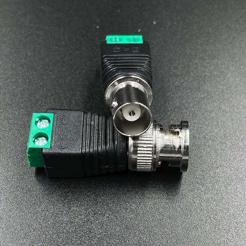 Lewttyer BNC Video Balun Connector Solderless Adapter Terminal Block, 2-Pin