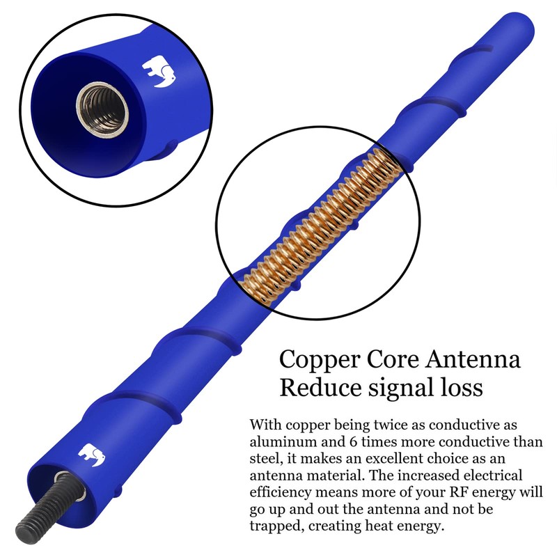 ONE250 8" inch Spiral Flexible Antenna, Compatible with Nissan -