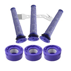 6 Pack upright Filter Replacement parts for Dyson V7, V8 Animal, V8 Absolute & SV10 Cordless Vacuum, Replaces Part NO.#965661-01 & 967478-01.
