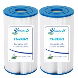 Yoozell PWK30-EC Spa Filter Cartridge Replaces for C-6330,FC-3915, CCP498, 13004, AK-5005, XLS-602, FC-3915M, Hot Springs 31489, Darlly 60307, 30 sq.ft Drop in Hot Tub Filter, 2 Pack