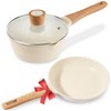 Pots and Pans Set Nonstick - YIIFEEO 3 Piece Granite