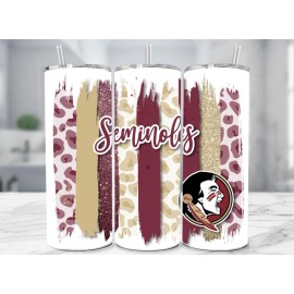 20 oz Florida State Seminoles College Football  Stainless Steel Tumbler Stripes